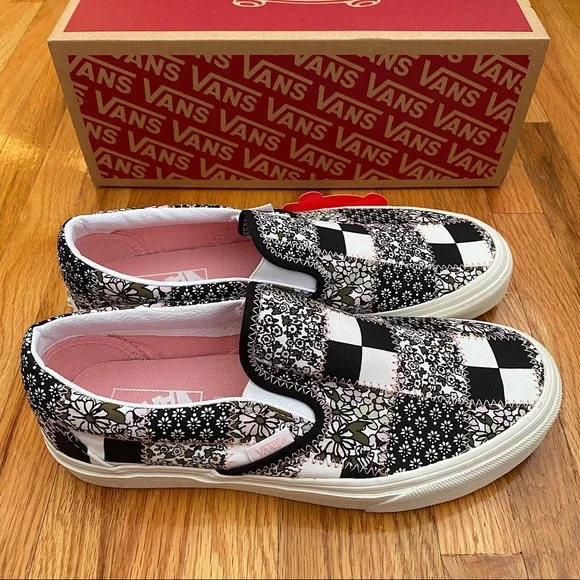 Vans Classic Slip On Patchwork Floral Women’s Sneakers - Picture 4 of 6